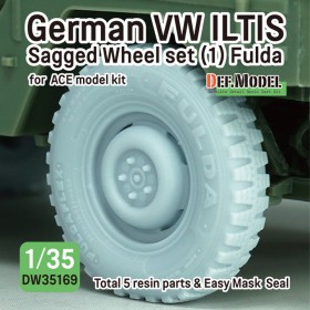 DW35169 German VW ILTIS sagged tire set-(1)Fulda (for ACE model 1/35 kit)  