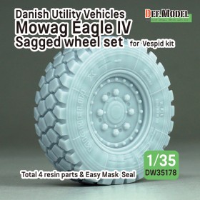 DW35178 Danish Utility Vehicles Mowag Eagle IV Sagged wheel set (for Vespid 1/35 kit) 