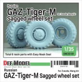 DW35181 Russian Gaz-Tiger-M Sagged wheel set (for Zvezda, Meng kit 1/35)
