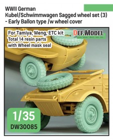 DW30085 German Wagen Wheel set (3) - Early Ballon type  (for Tamiya/Meng 1/35)