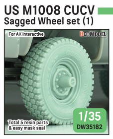 DW35182 US M1008 CUCV Sagged wheel set (for AK interactive 1/35 kit) 