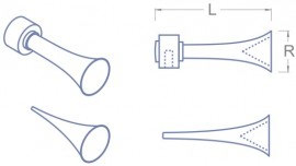RB04210 Клаксон Type A ( L-10mm; R-2,3 mm)