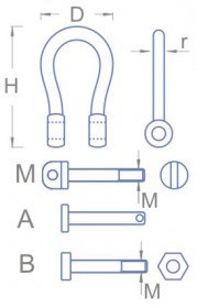 RB10374A Shackles (4 pcs)
