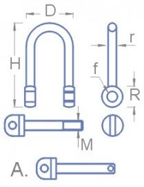 RB07785 Shackles (4 pcs)