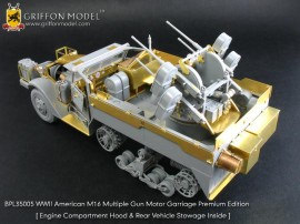 L35A034 1/35 Rear Vehicle Stowage & Battlefield Modified Jerry Can Racks for WW II American M16 / M13 MGMC