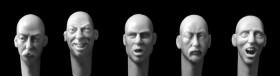 H3205 5 more heads for 1:32/54mm figures