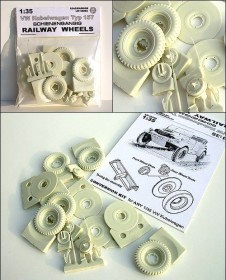 LW35202 VW Kubelwagen Typ 157 RAILROAD WHEELS SET
